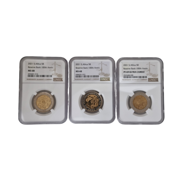 2021 S.Africa Reserve Bank 100th Anniv. 5R Set