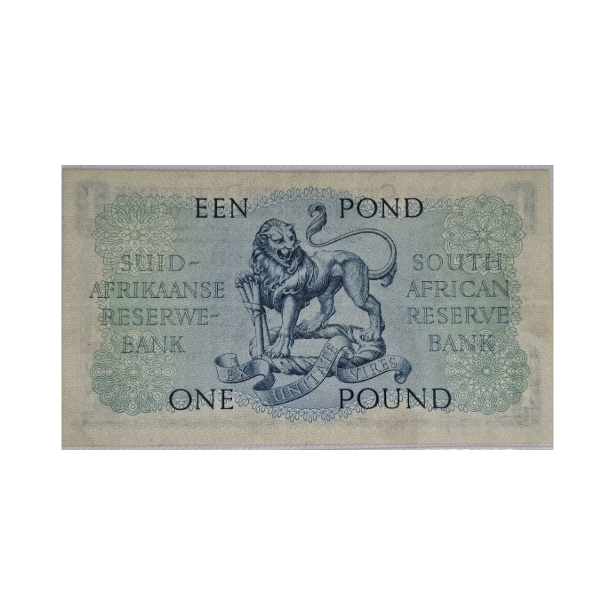 South African Reserve Bank One Pound Afr/Eng 1950 S/N: B44 658708 - Image 2