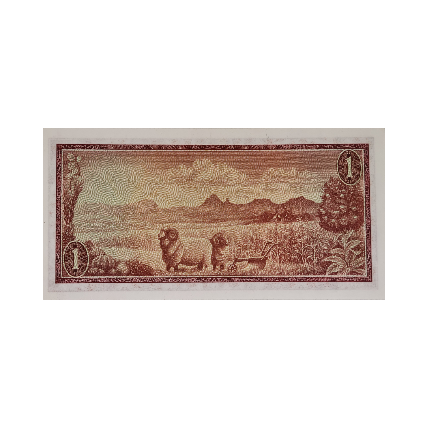 South African Reserve Bank One Rand Afr/Eng 1967 S/N A139/312850 - Image 2