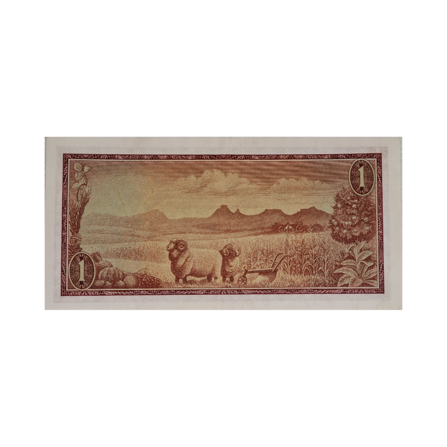 South African Reserve Bank One Rand Eng/Afr 1967 S/N Z10/504489 - Image 2