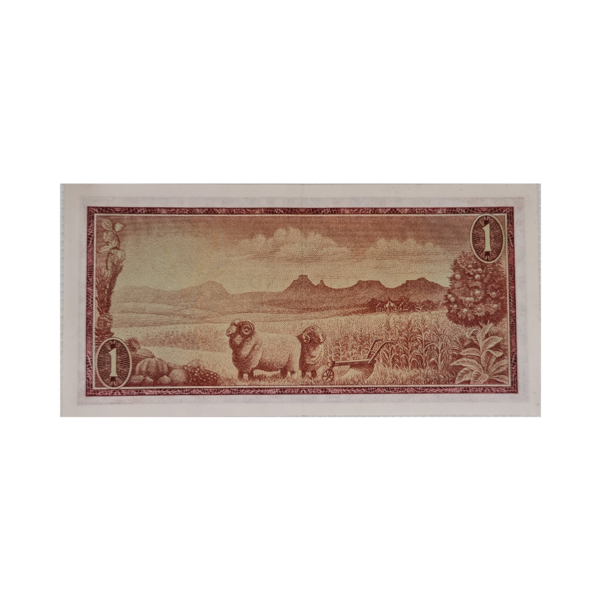 South African Reserve Bank One Rand Eng/Afr 1967 S/N Z14/018249 - Image 2