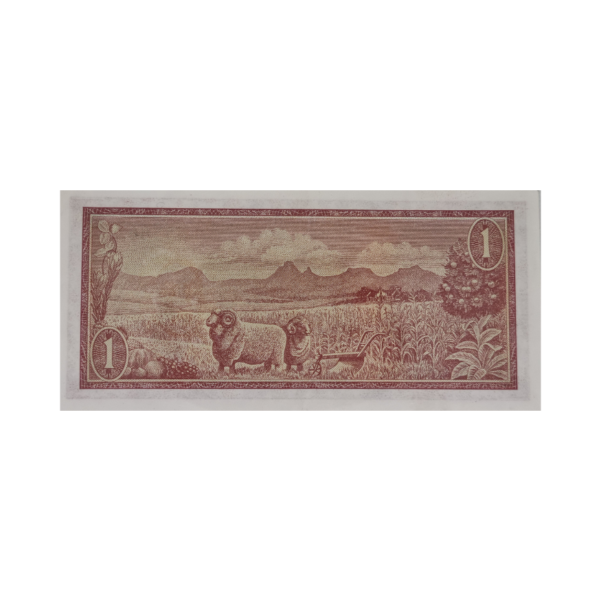 South African Reserve Bank One Rand 1975 Eng/Afr S/N: B396/685866 - Image 2