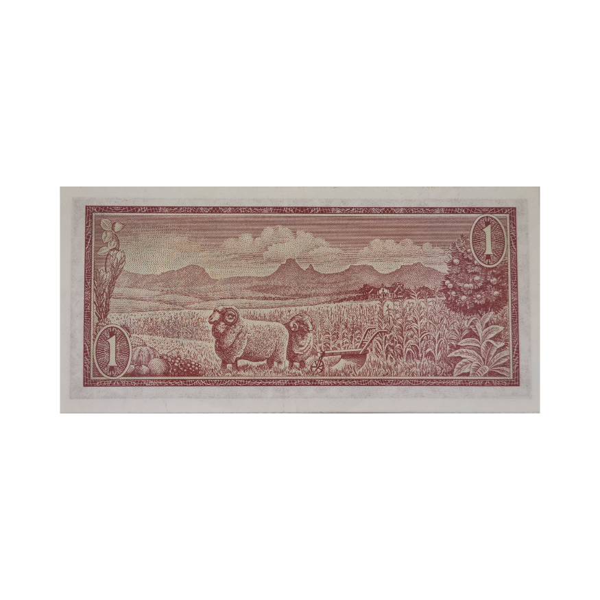 South African Reserve Bank One Rand 1975 Afr/Eng S/N: B583/039296 - Image 2