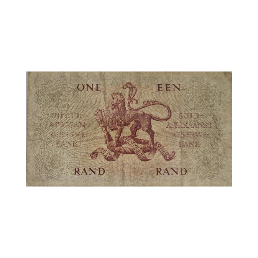 South African Reserve Bank One Rand 1962 Eng/Afr S/N: Z2/354996 - Image 2