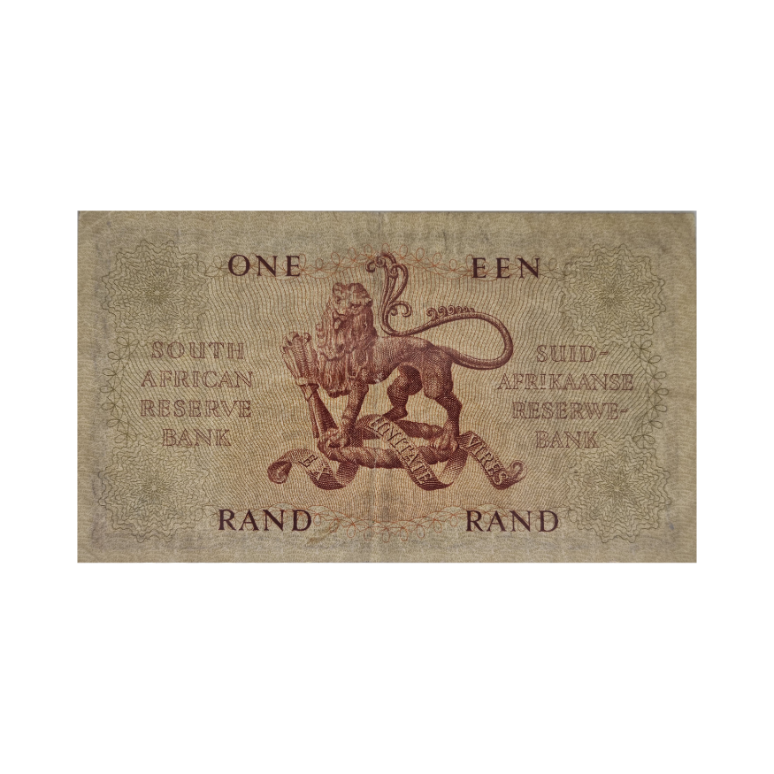South African Reserve Bank One Rand 1962 Eng/Afr S/N: Z2/545673 - Image 2