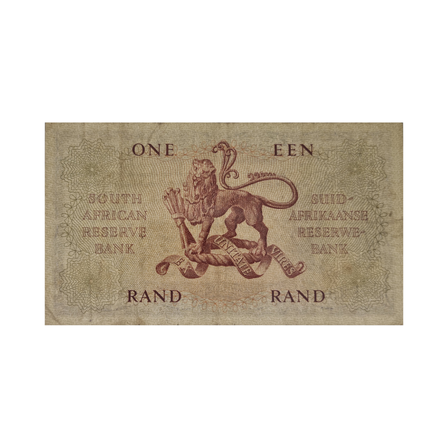 South African Reserve Bank One Rand Eng/Afr 1962 S/N: Z2/358246 - Image 2