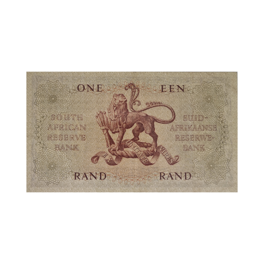 South African Reserve Bank One Rand Eng/Afr 1962 S/N: A130/193563 - Image 2