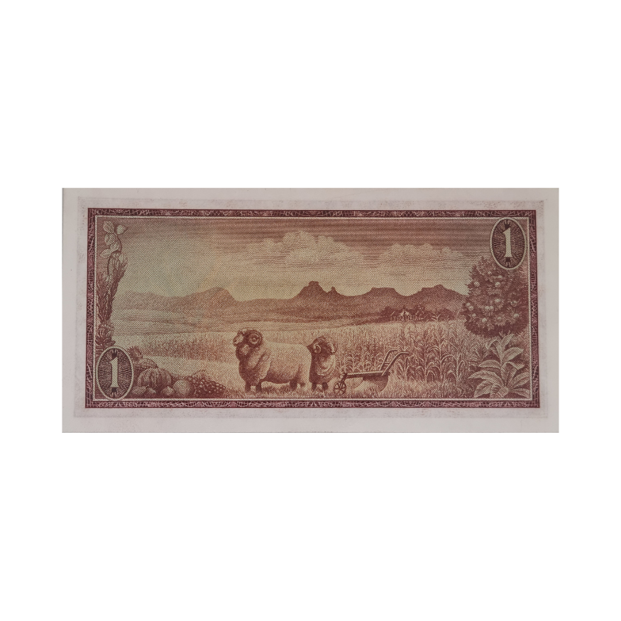 South African Reserve Bank One Rand Eng/Afr 1967 S/N: Z8/919978 - Image 2