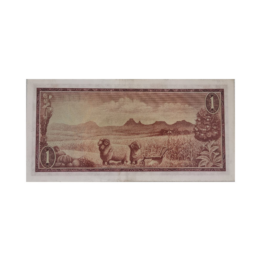 South African Reserve Bank One Rand Eng/Afr 1967 S/N: Z12/312726 - Image 2