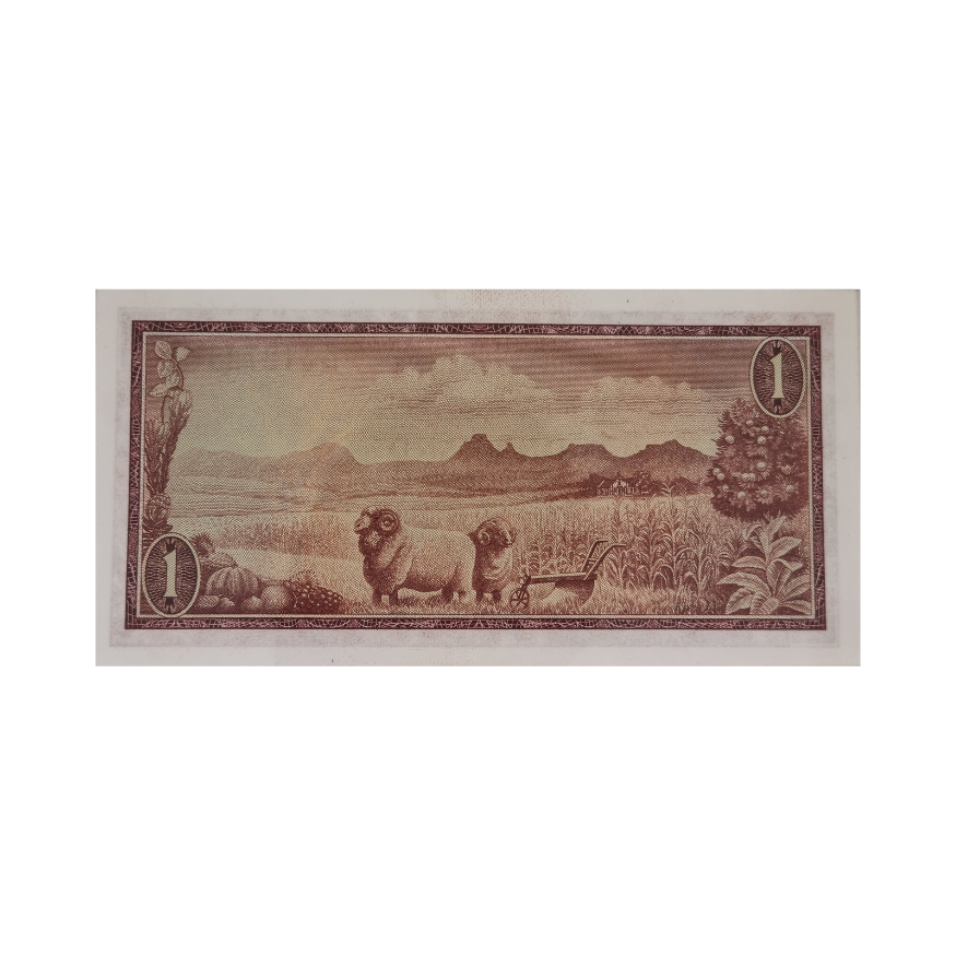 South African Reserve Bank One Rand Eng/Afr 1967 S/N: Z12/312725 - Image 2