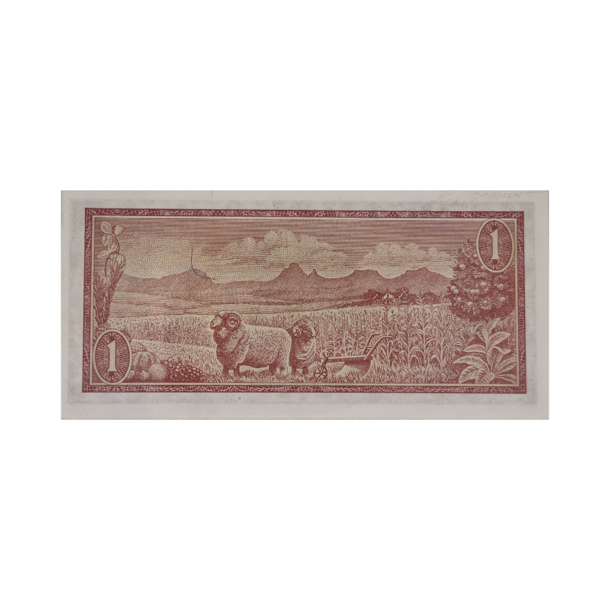 South African Reserve Bank One Rand Afr/Eng 1975 S/N: Z35/499598 - Image 2