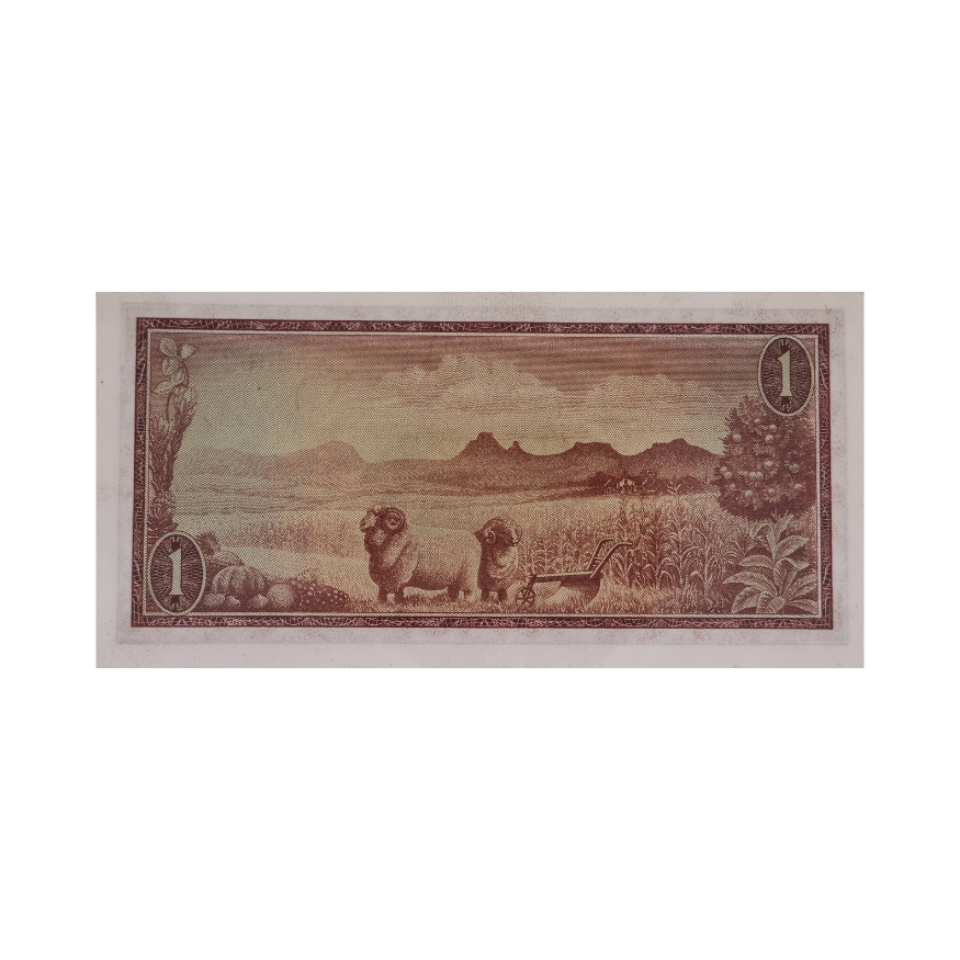 South African Reserve Bank One Rand Afr/Eng 1967 S/N: Z13/323628 - Image 2
