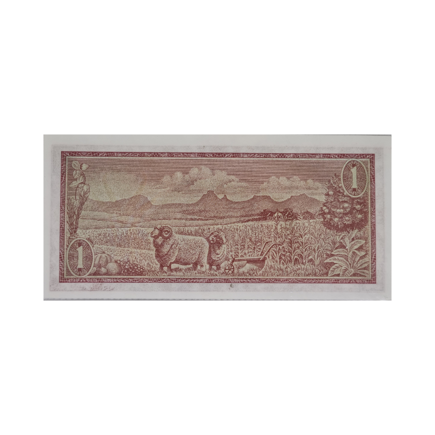 South African Reserve Bank One Rand Afr/Eng 1973 S/N: Z29/775734 - Image 2