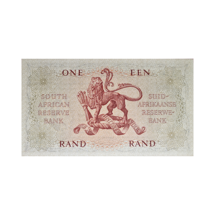 South African Reserve Bank One Rand 1962 Eng/Afr S/N: A76/785365 - Image 2