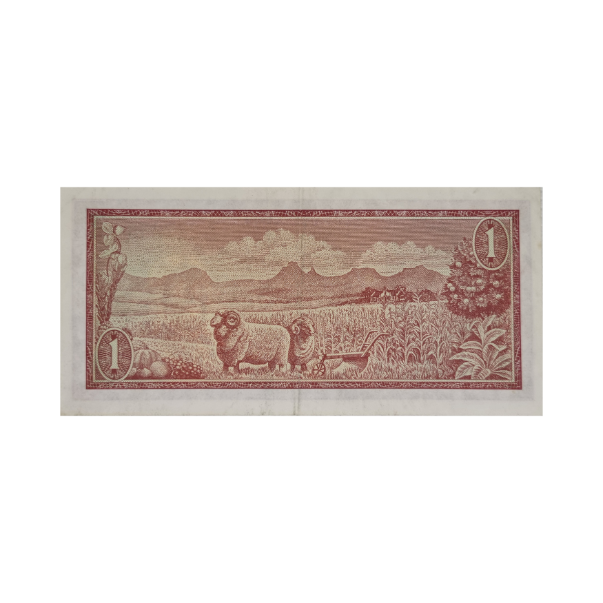 South African Reserve Bank One Rand Afr/Eng 1975 S/N: Z33/247255 - Image 2