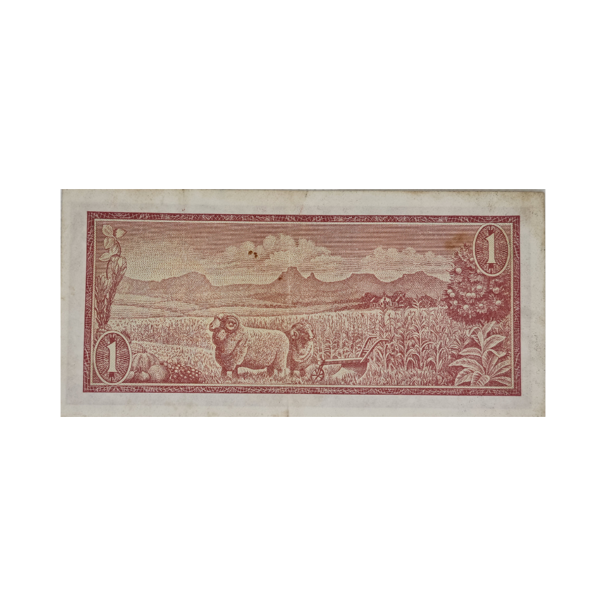South African Reserve Bank One Rand Eng/Afr 1975 S/N: Z34/707608 - Image 2