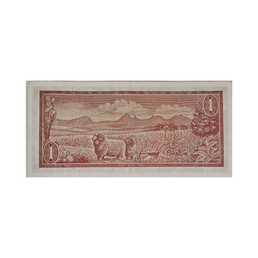 South African Reserve Bank One Rand Eng/Afr 1975 S/N: Z36/151545 - Image 2