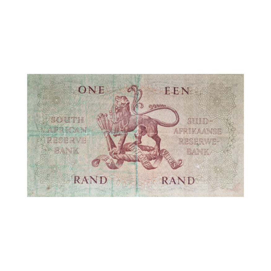 South African Reserve Bank One Rand 1961 Eng/Afr S/N: Z2/022583 - Image 2