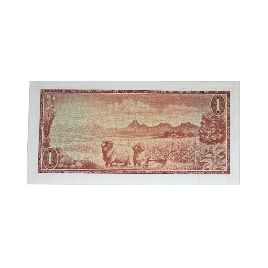 South African Reserve Bank One Rand 1967 Eng/Afr S/N: Z4/722984 - Image 2