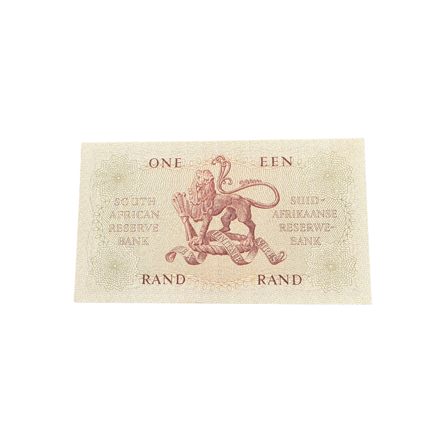 South African Reserve Bank One Rand Eng/Afr 1962 S/N: A88/907737 - Image 2