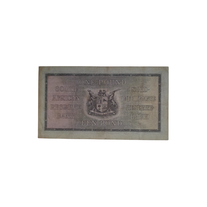 South African Reserve Bank One Pound Eng/Afr 12/9/1940 S/N: A99/893523 - Image 2