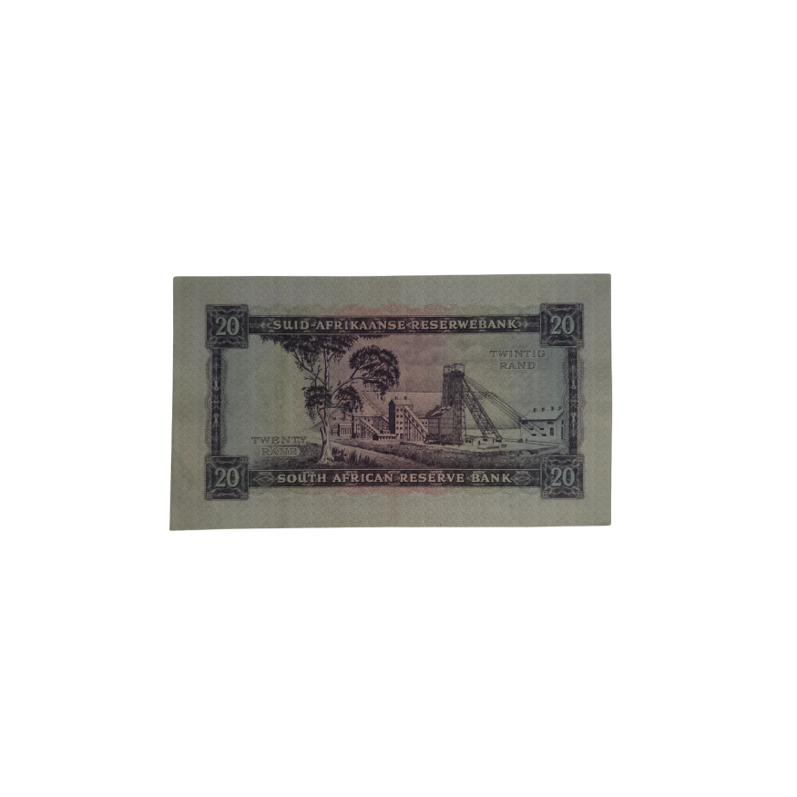 Suid-Afrikaanse Reserwe Bank Twintig Rand Afr/Eng 1962 S/N: D2/361015 - Image 2
