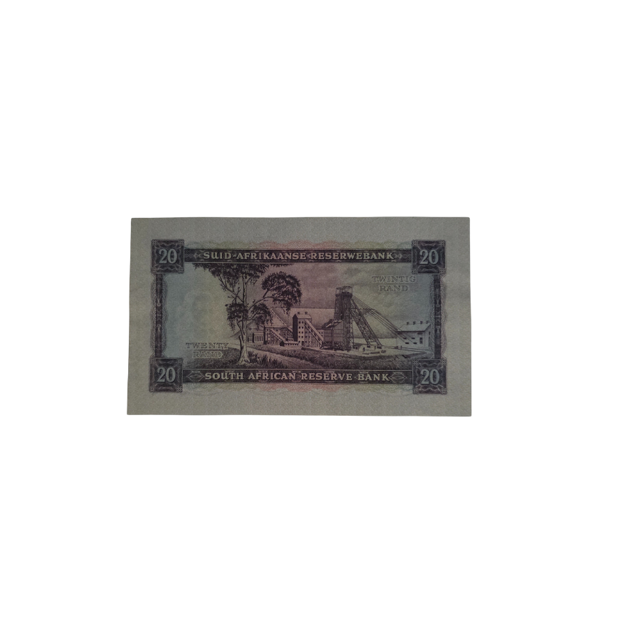 Suid-Afrikaanse Reserwe Bank Twintig Rand Afr/Eng 1962 S/N: D2/531901 - Image 2