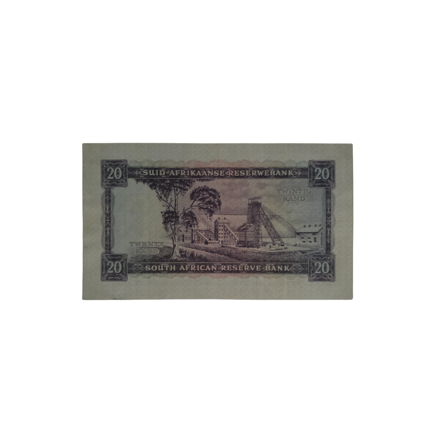 South Aftican Reserve Bank Twenty Rand Eng/Afr 1961 S/N: D1/716088 - Image 2