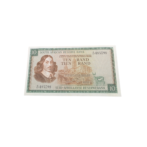 South African Reserve Bank Ten Rand Eng/Afr 1966 S/N: C17/485098