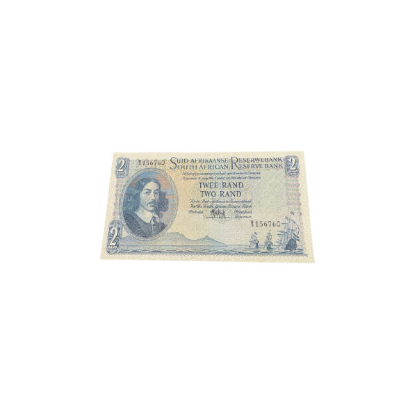 Suid-Afrikaanse Reserwe Bank Twee Rand Afr/Eng 1961 S/N: B3/156760