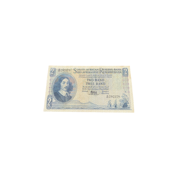 South African Reserve Bank Two Rand Eng/Afr 1961 S/N: B32/090379