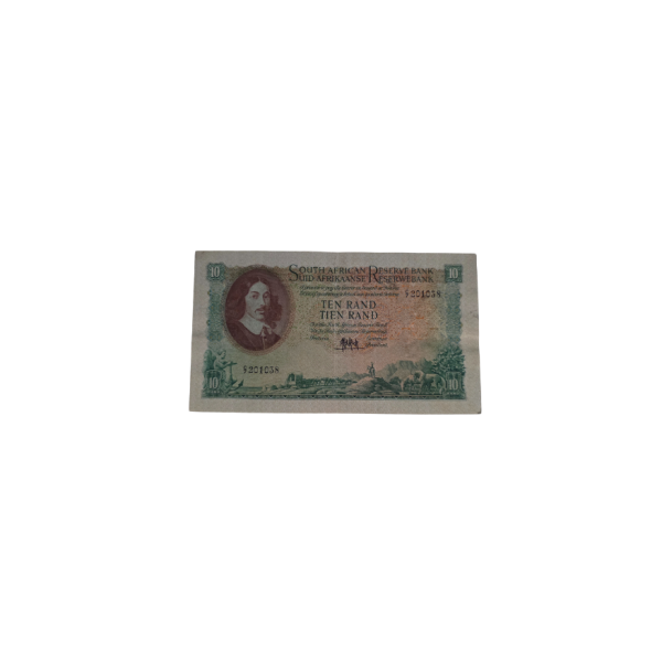 South African Reserve Bank Ten Rand Eng/Afr 1961 S/N: C7/201038