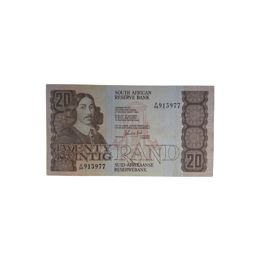 South African Reserve Bank Twenty Rand Eng/Afr 1984 S/N: Z38/913977