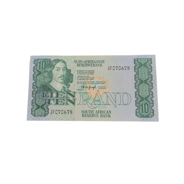 Suid-Afrikaanse Reserwe Bank Tien Rand Afr/Eng UNC 1978 S/N: C227/070678