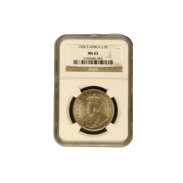 1924 South Africa 2.5 Shilling MS 63