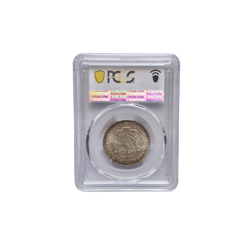1948 South Africa 2 Shilling PCGS MS 65 - Top Pop - Image 2