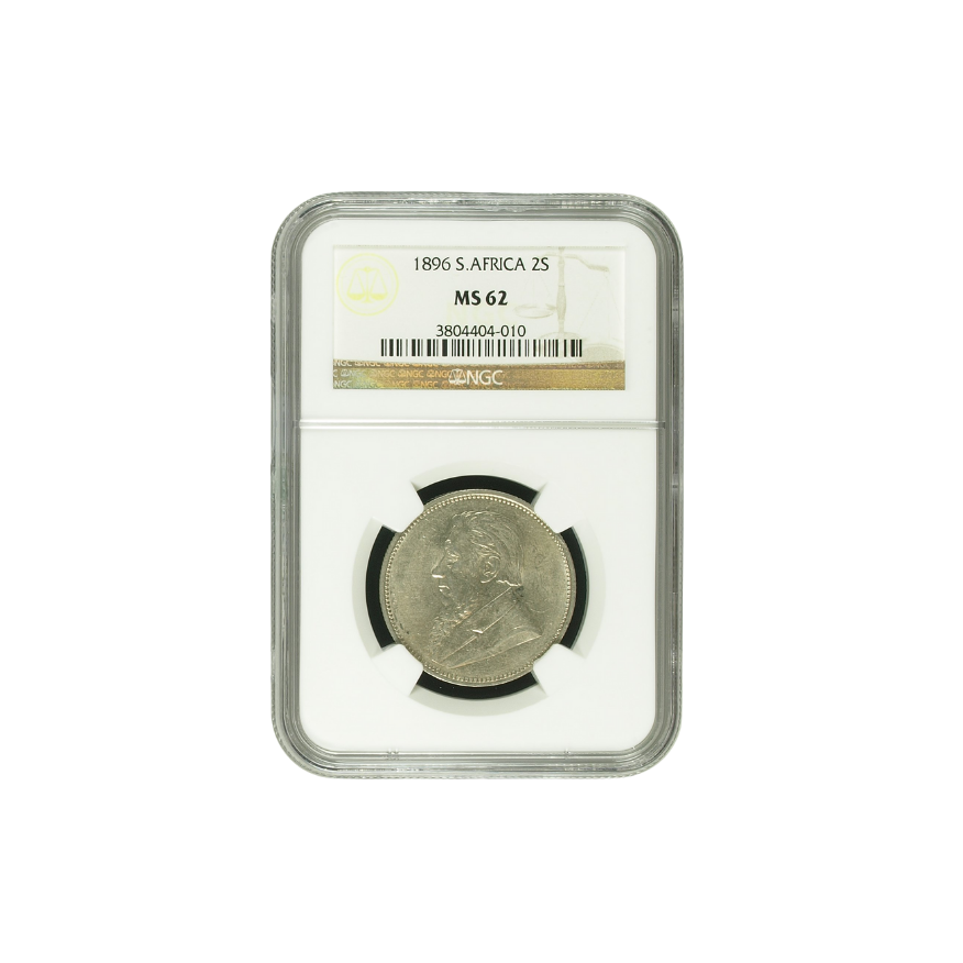 1896 South Africa 2 Shilling MS 62