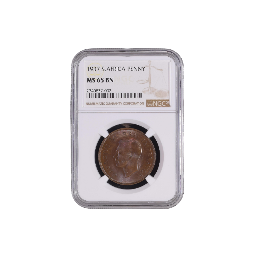 1937 South Africa Penny (MS 65 BN) - Top Pop