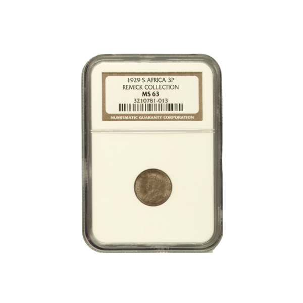 1929 South Africa 3P (MS 63)