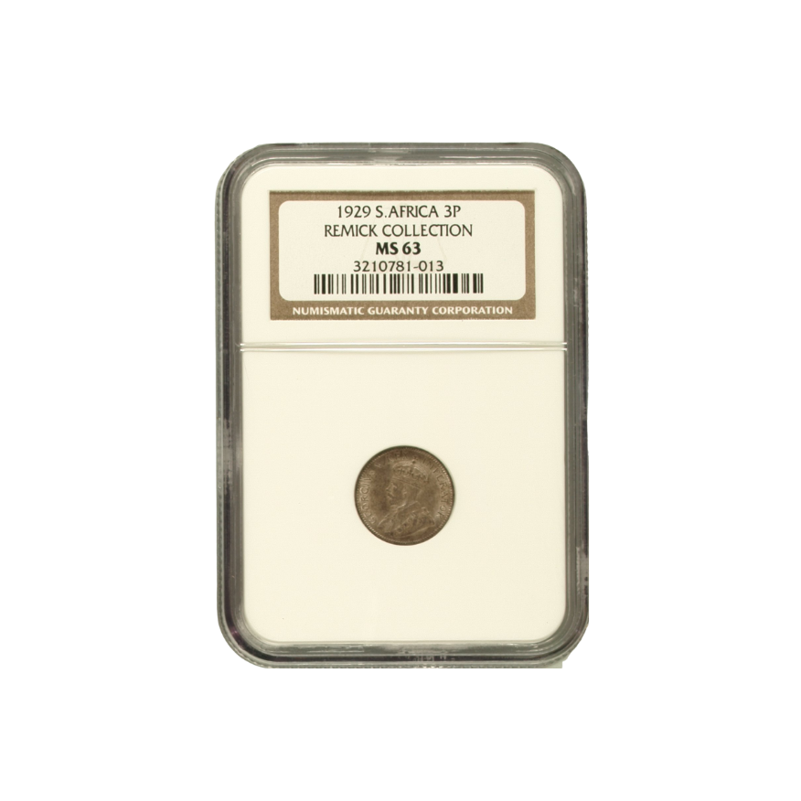 1929 South Africa 3P (MS 63)