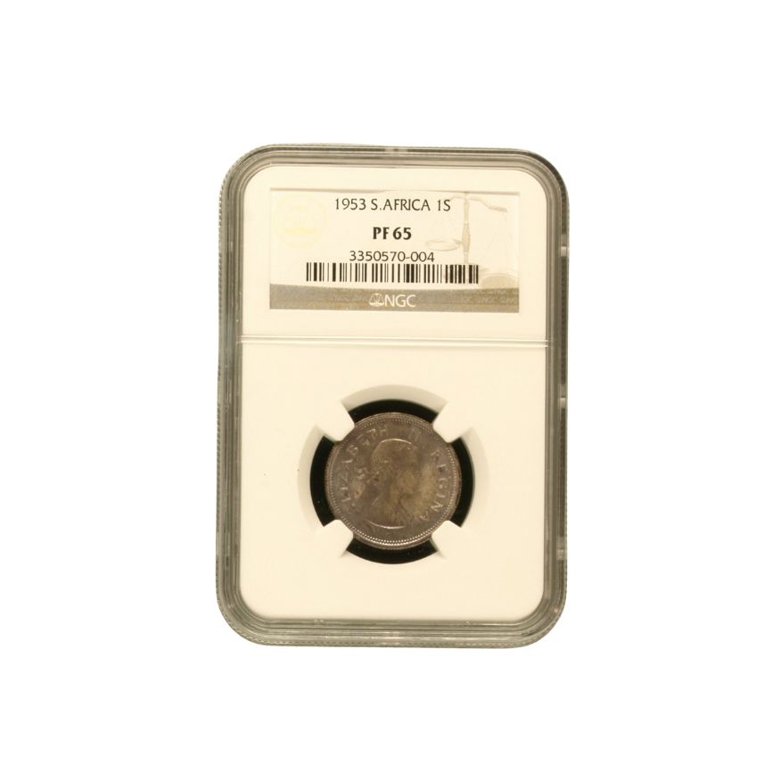 1953 South Africa 1 Shilling (PF 65)
