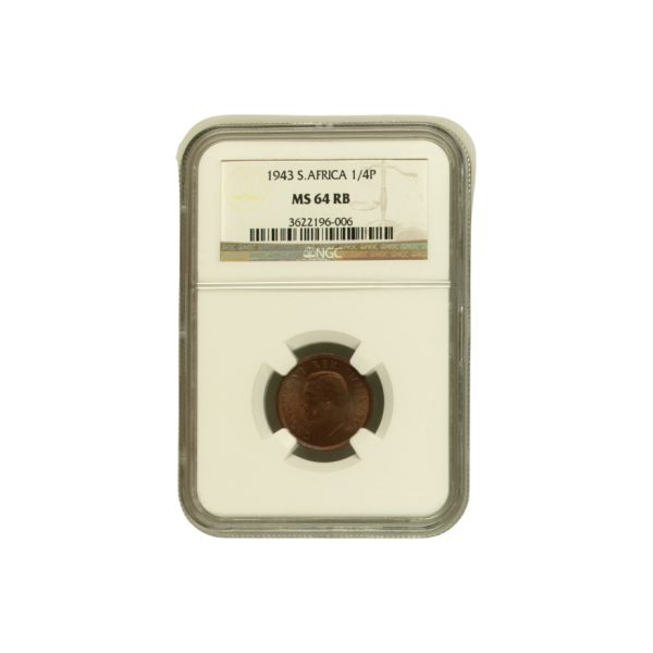 1943 South Africa 1/4P (MS 64 RB)
