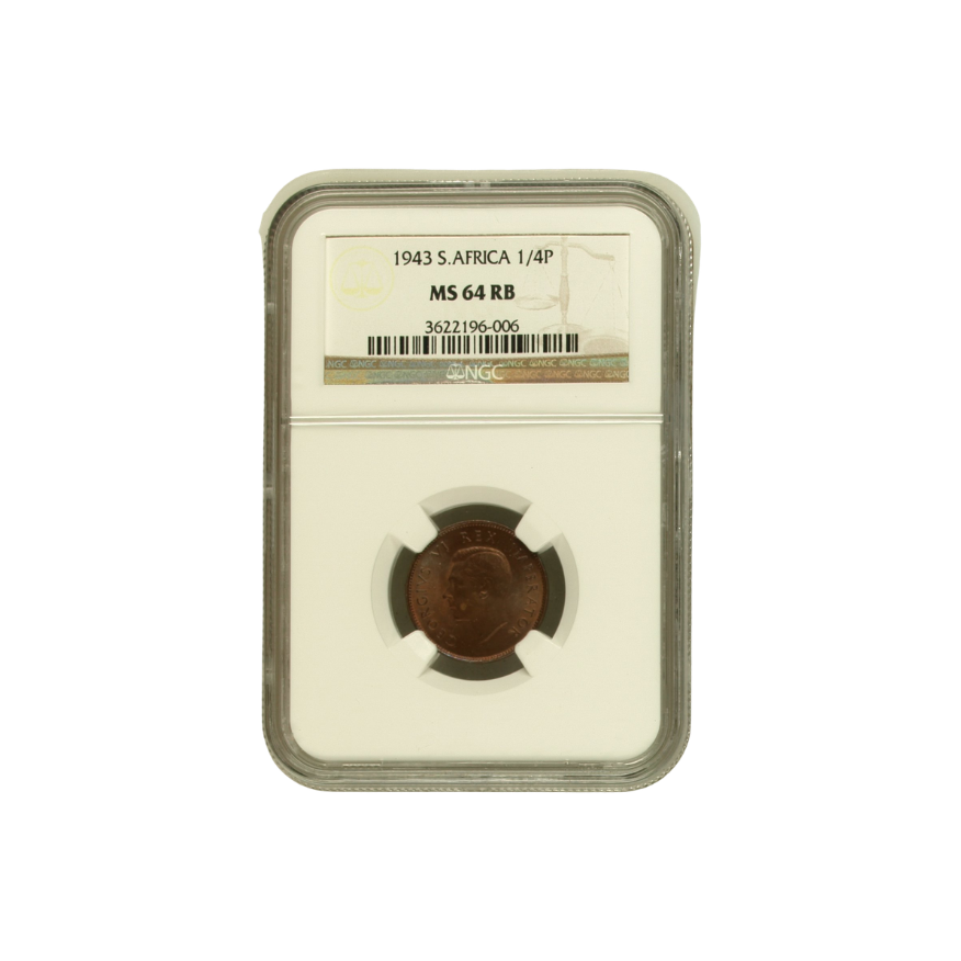 1943 South Africa 1/4P (MS 64 RB)