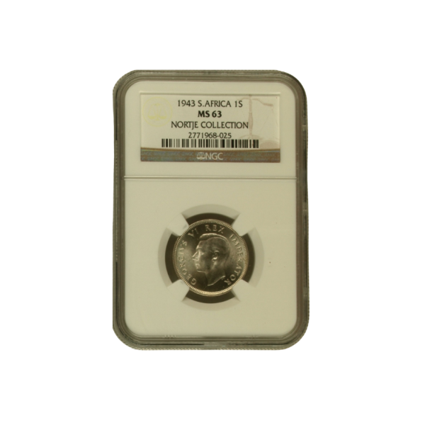 1943 South Africa 1 Shilling (MS 63) Nortje Collection