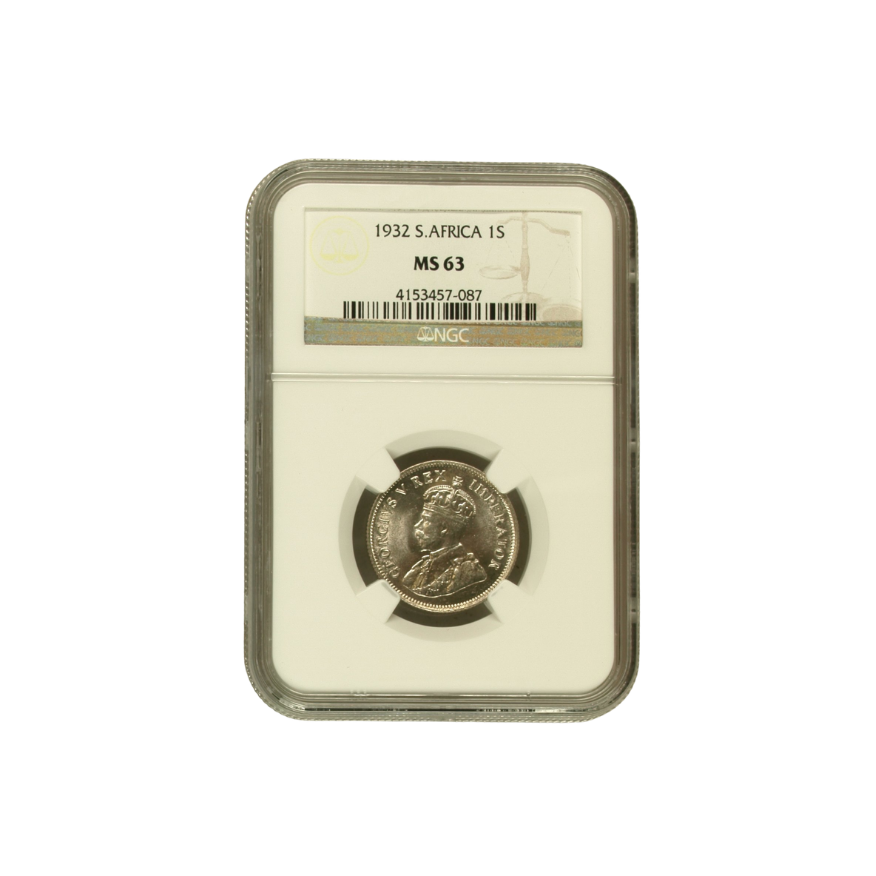 1932 South Africa 1 Shilling (MS 63)