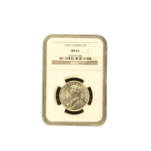 1932 South Africa 2 Shilling (MS 62)