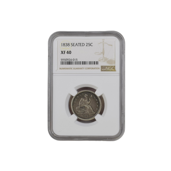 1838 Seated 25C (XF 40)
