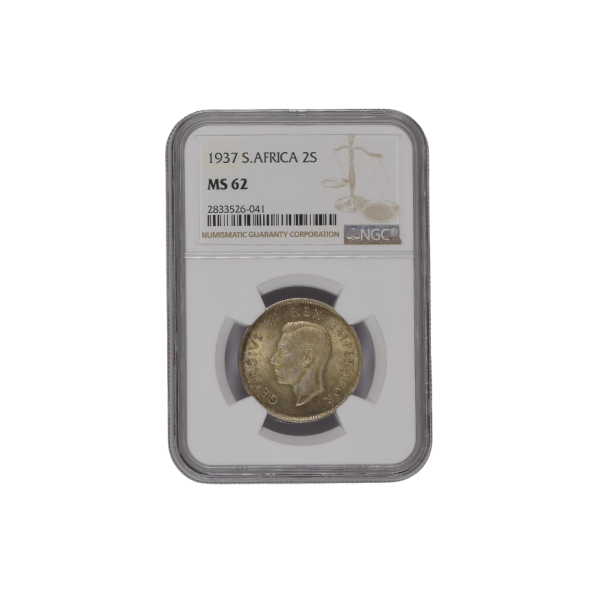 1937 South Africa 2 Shilling (MS 62)