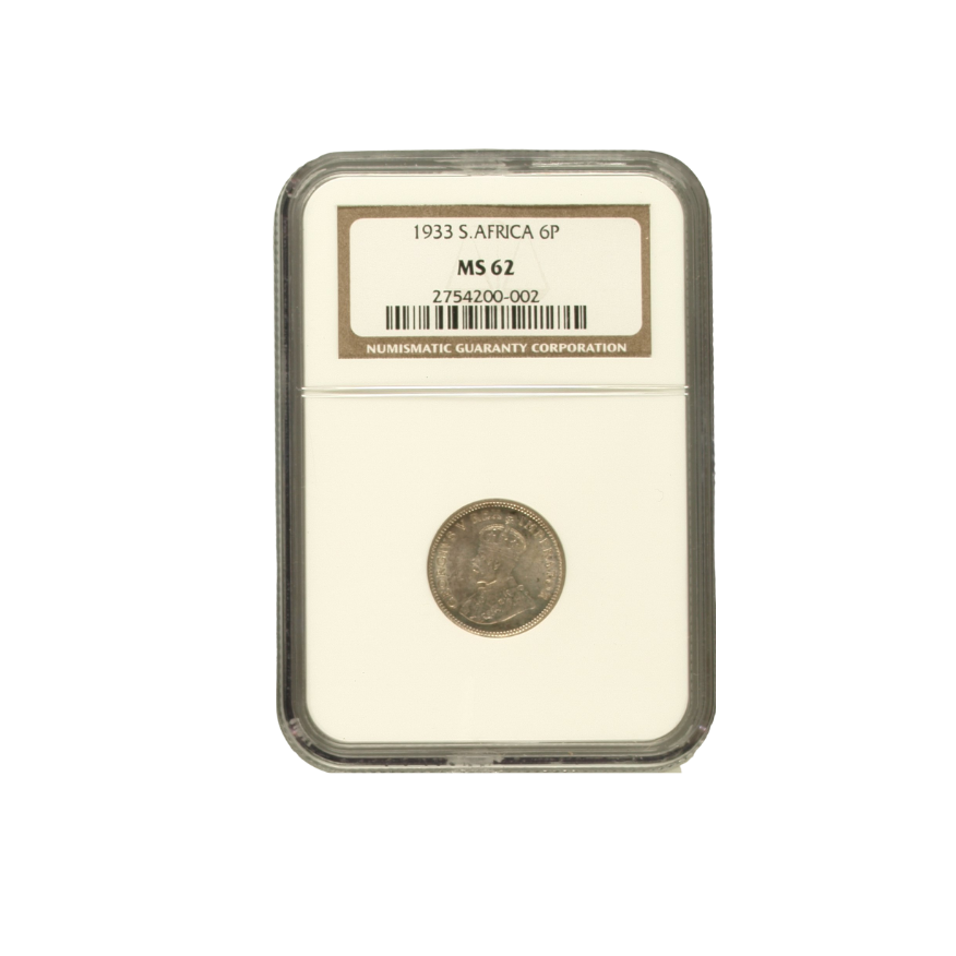 1933 South Africa 6 Pence (MS 62)