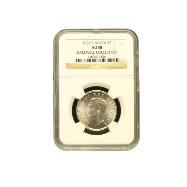 1939 South Africa 2 Shilling (AU 58)